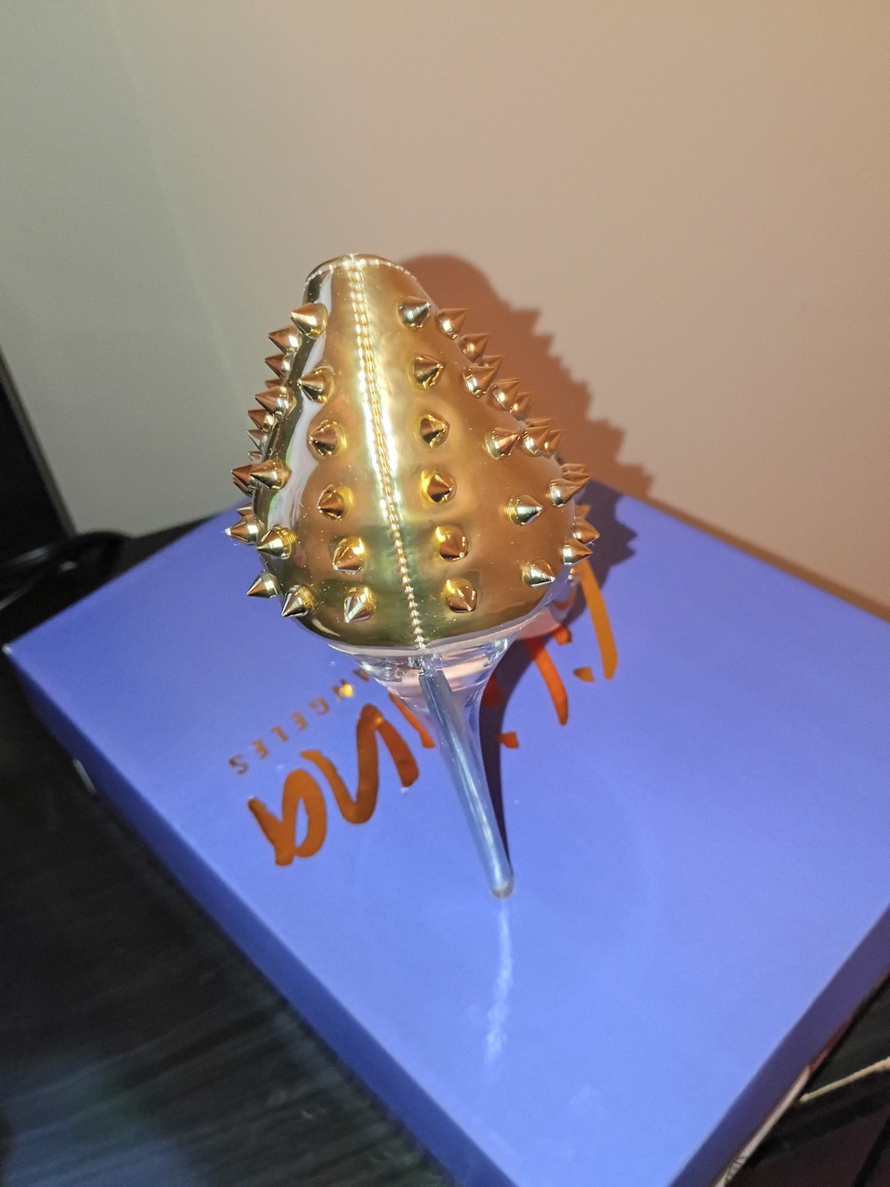Gold Spike Stiletto Pumps for Women - Picture 2 of 3